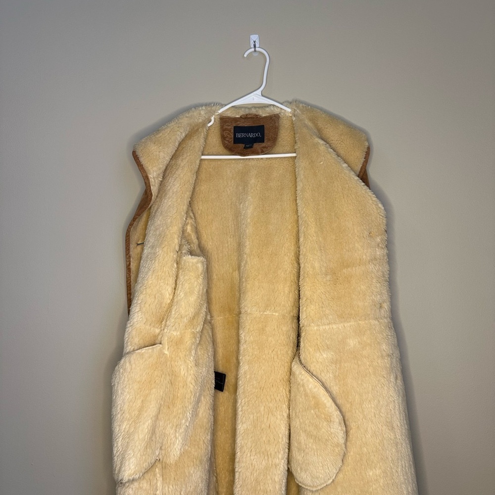 Bernardo Brown Shearling Coat - Picture 2 of 9